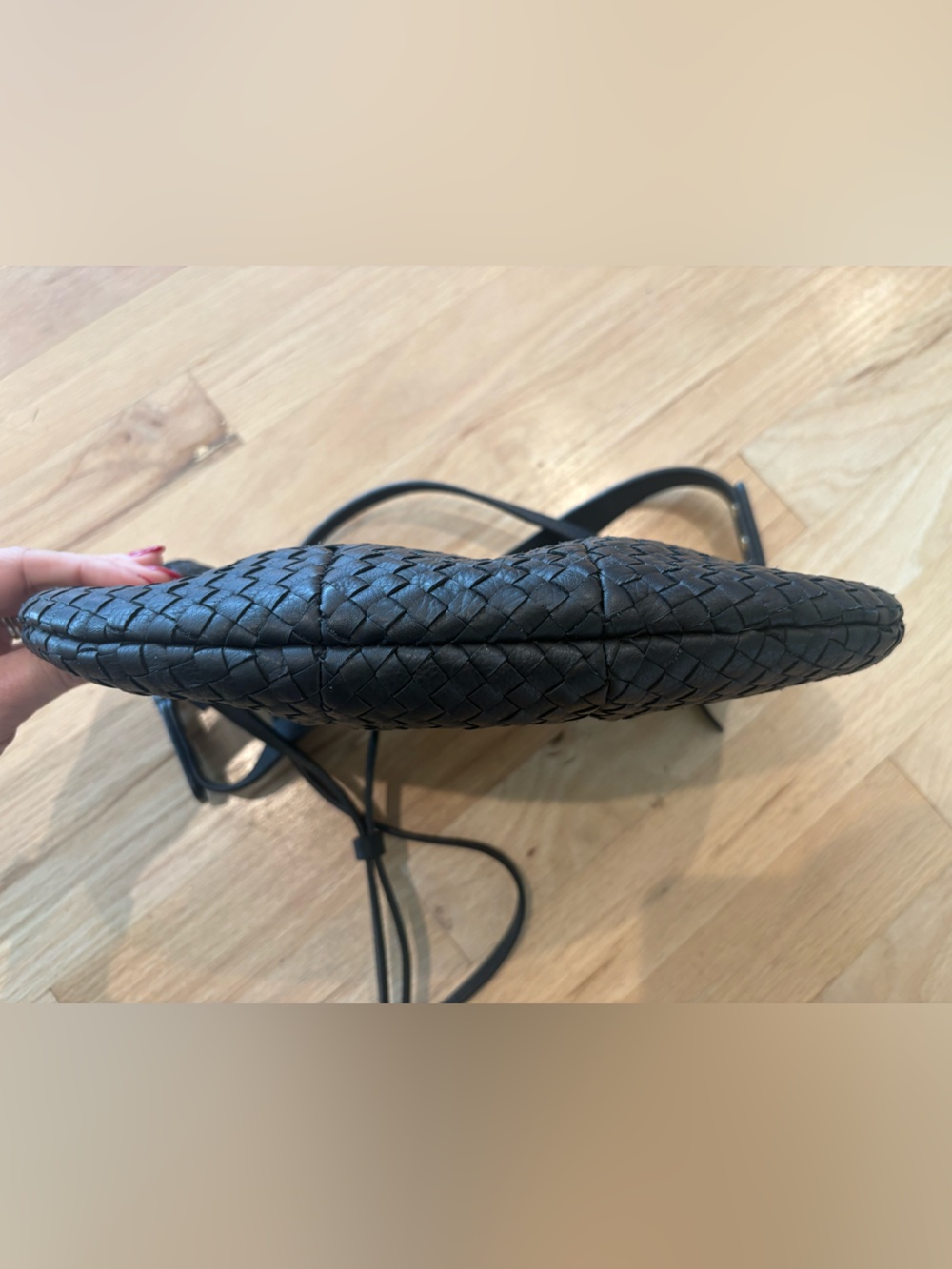 Quince Black Sloane Handwoven Mini Shoulder Bag - Picture 13 of 15